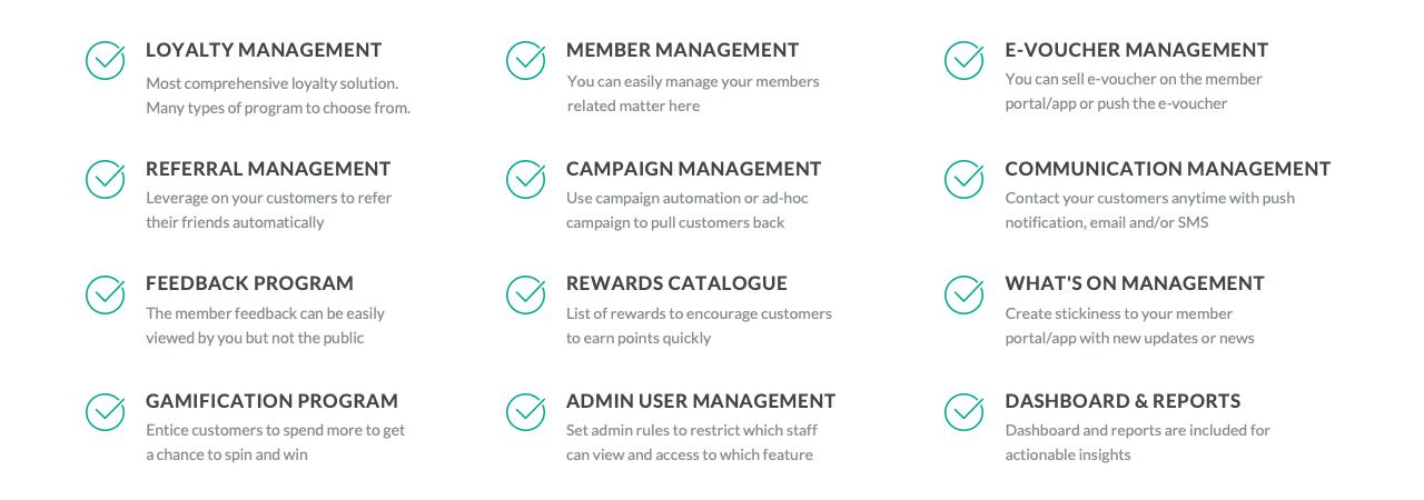 All-in-one Loyalty CRM software